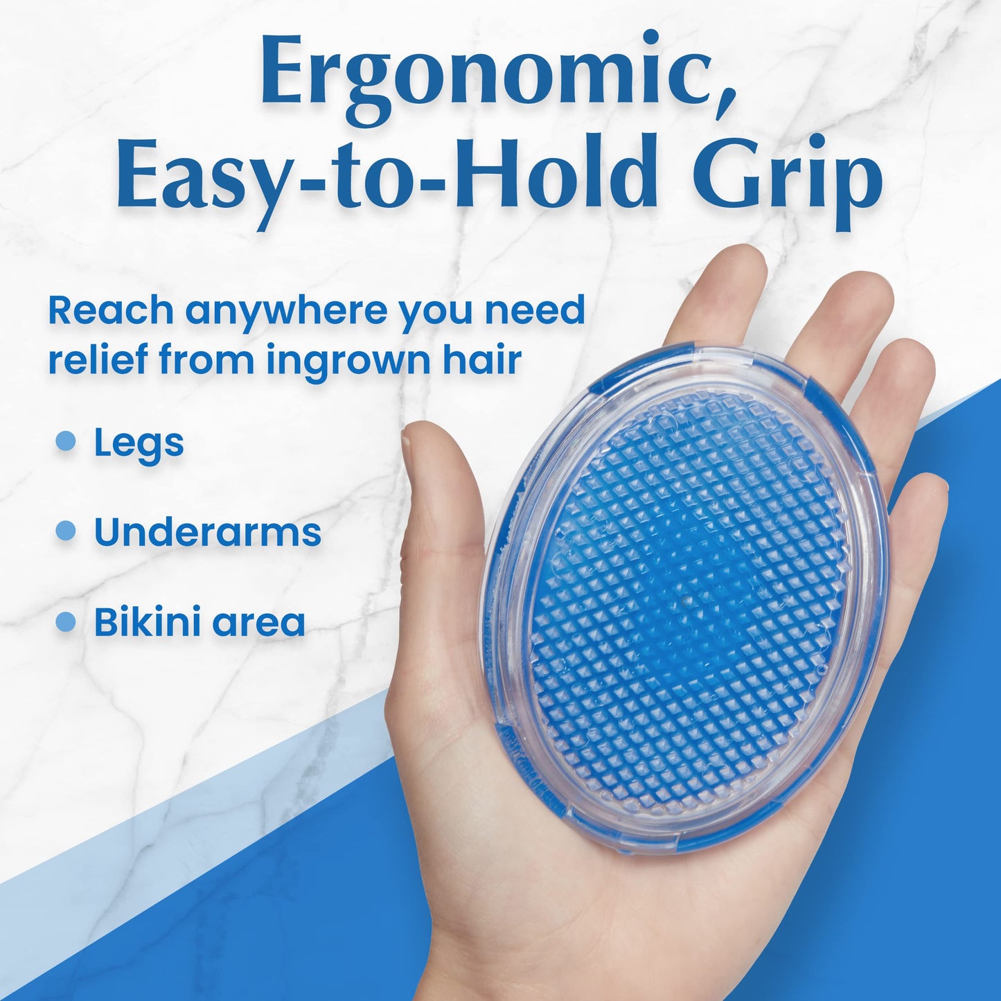 Dylonic Exfoliating Body Scrub Razor Bump Brush + Ingrown Hairs Treatment - Skin Exfoliator for Body Shaving Irritation, Strawberry Legs, Armpit, Bikini Line - Body Exfoliator Scrubber Loofah