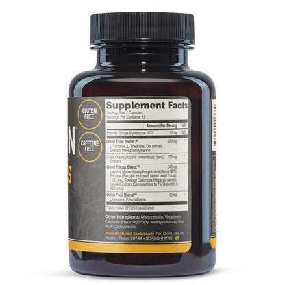ONNIT Alpha Brain Premium Nootropic Brain Supplement, 30 Count, for Men & Women - Caffeine-Free Focus Capsules for Concentration, Brain Booster & Memory Support