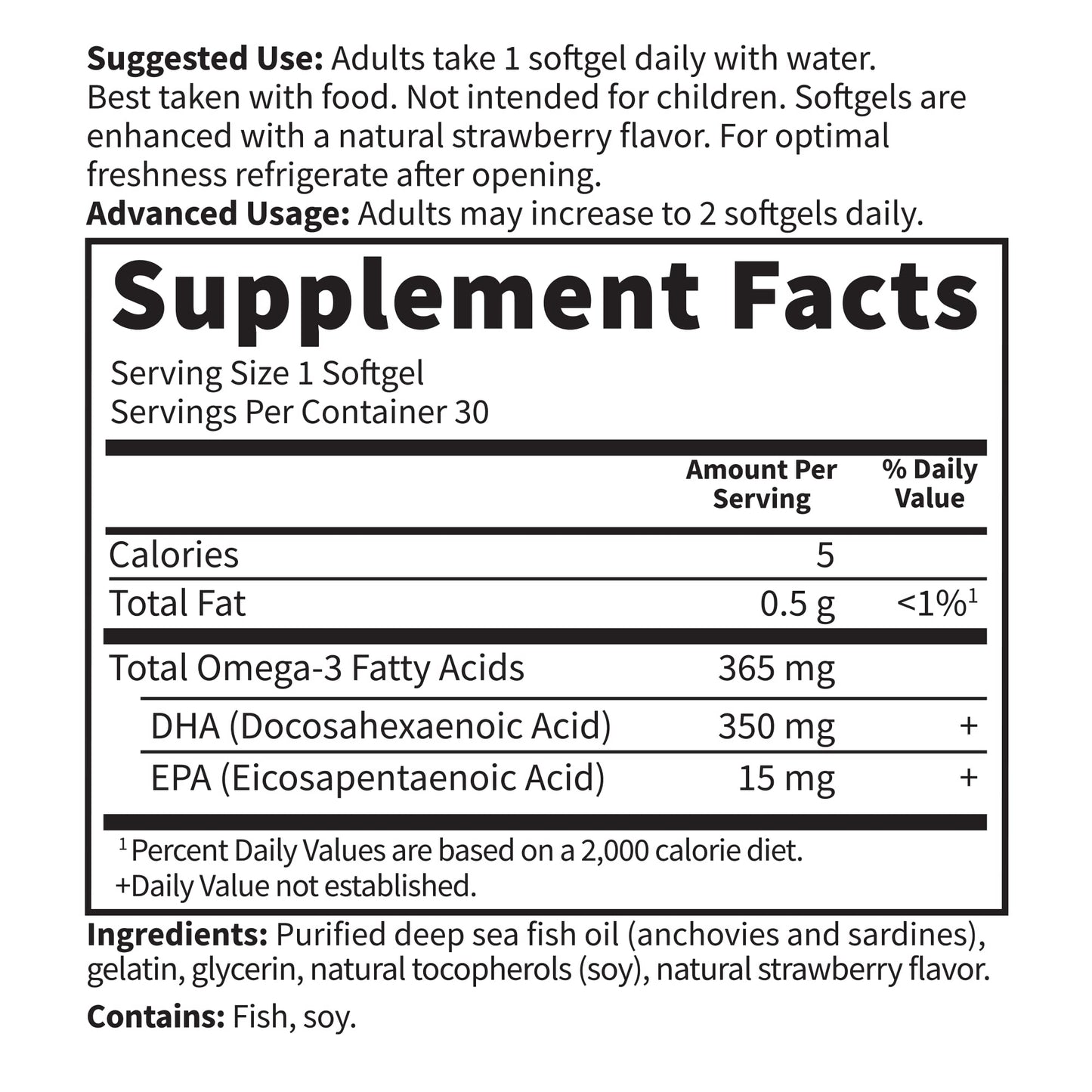 Garden of Life Oceans Mom Prenatal Fish Oil DHA, Omega 3 Fish Oil Supplement - Strawberry, 350mg Prenatal DHA Pregnancy Fish Oil Support for Mamas, Babys Brain & Eye Development, 30 Small Softgels