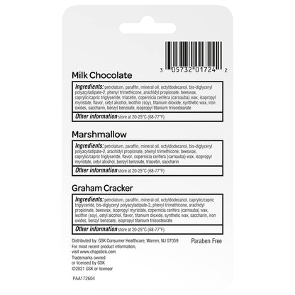ChapStick S'more Collection Variety Pack Lip Balm Tube, Lip Care, 0.15 Ounce (Pack of 3)