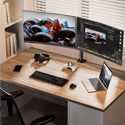 ErGear Dual Monitor Desk Mount, Fully Adjustable Dual Monitor Arm for 2 Computer Screens up to 32 inch, Heavy Duty Dual Monitor Stand for Desk, Holds up to 17.6 lbs per Arm, EGCM1