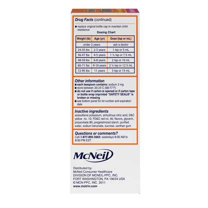 Motrin Children's Pain Reliever and Fever Reducer, 4 Fluiduid Ounce