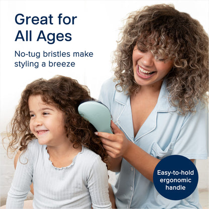 Crave Naturals Glide Thru Detangling Brush for Adults & Kids Hair - Detangler Brush for Natural, Curly, Straight, Wet or Dry Hair - Turquoise, 1 count