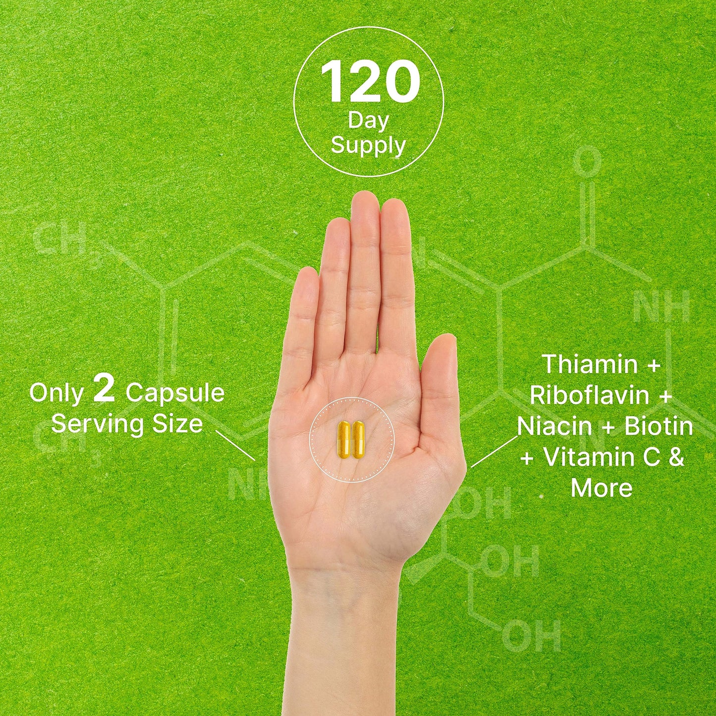Bioactive Vitamin B Complex | 240 Veggie Capsules - Methylated B Vitamins & Esterified Vitamin C, High Potency & Easy Absorption – Immune, Energy, & Metabolism Supplement – Non-GMO, Vegan